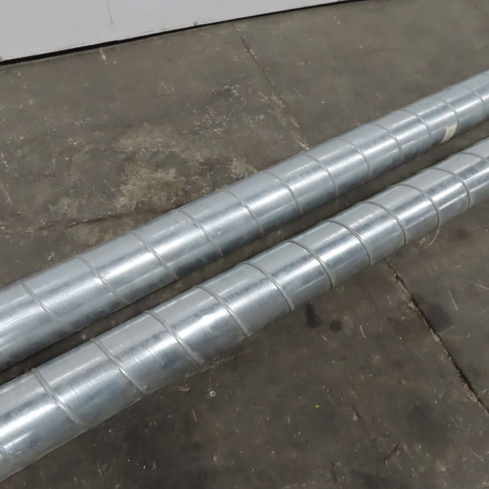 6" Spiral Lock Seam Spiral Duct Galvanized 9' And 7' Length 26 Gauge Lot Of 2