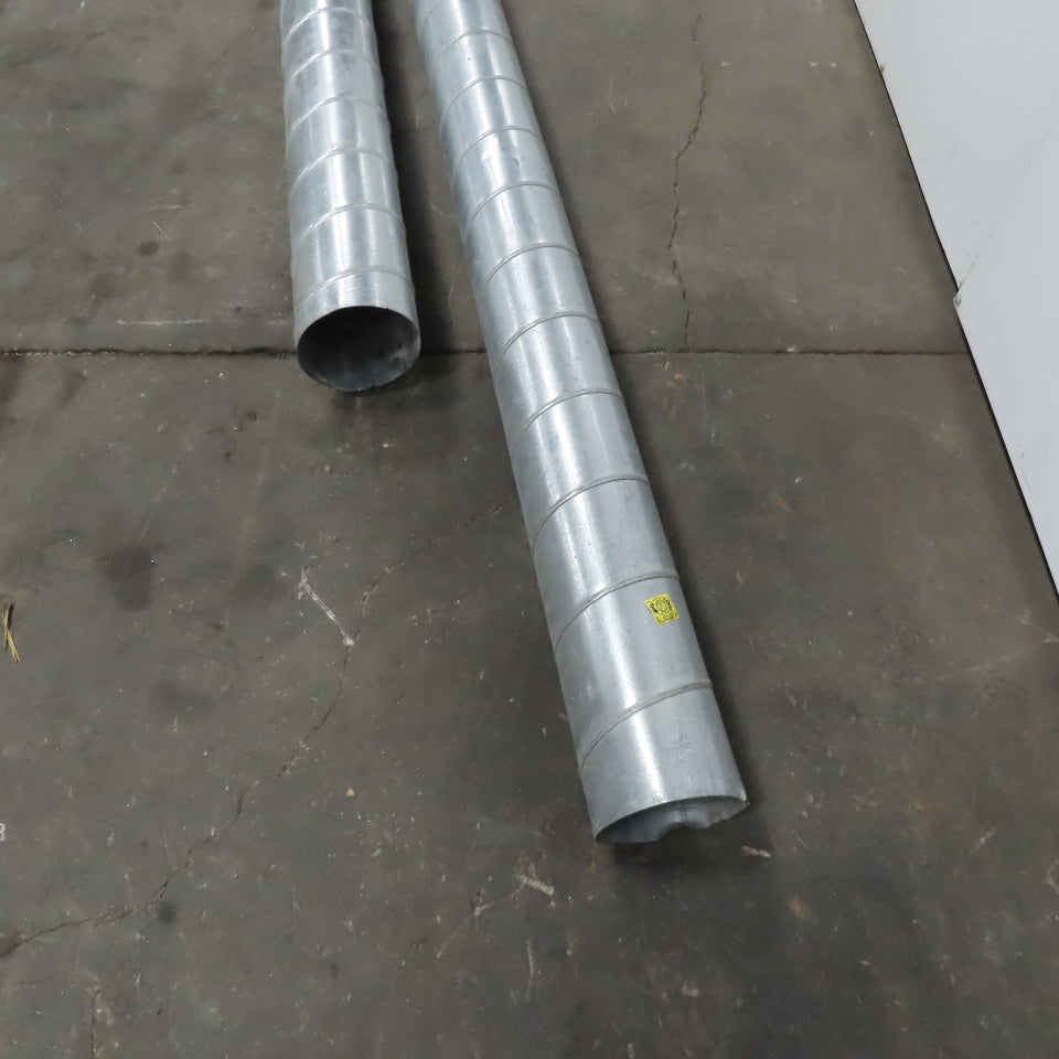 6" Spiral Lock Seam Spiral Duct Galvanized 9' And 7' Length 26 Gauge Lot Of 2