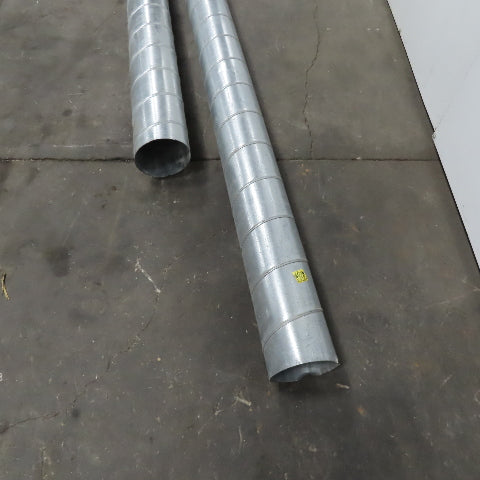 6" Spiral Lock Seam Spiral Duct Galvanized 9' And 7' Length 26 Gauge Lot Of 2