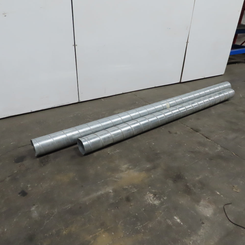 6" Spiral Lock Seam Spiral Duct Galvanized 9' And 7' Length 26 Gauge Lot Of 2