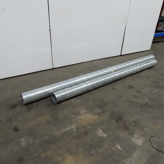 6" Spiral Lock Seam Spiral Duct Galvanized 9' And 7' Length 26 Gauge Lot Of 2