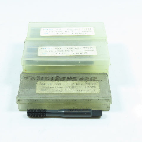 TDT 77873 5/16"-18 Thread Forming Roll Tap Bottoming Style 3 Groove Lot of 13