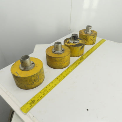 72 LB/Per 8-1/4" OD Round Steel Mounting Base W/1-15/16" Insert Lot Of 4