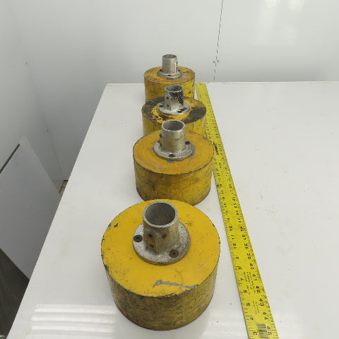 72 LB/Per 8-1/4" OD Round Steel Mounting Base W/1-15/16" Insert Lot Of 4