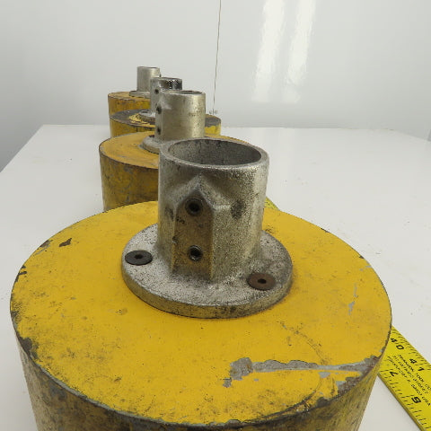 72 LB/Per 8-1/4" OD Round Steel Mounting Base W/1-15/16" Insert Lot Of 4