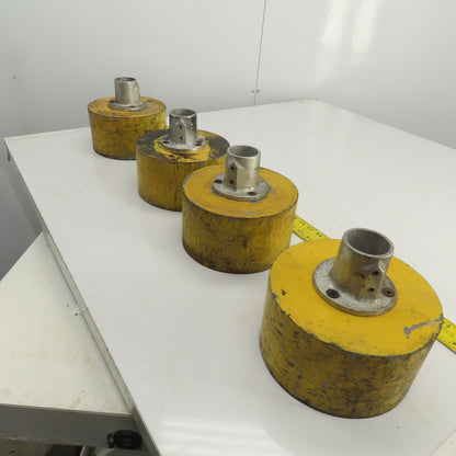 72 LB/Per 8-1/4" OD Round Steel Mounting Base W/1-15/16" Insert Lot Of 4