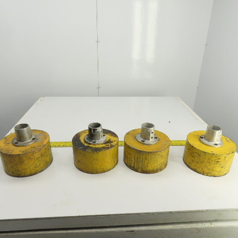 72 LB/Per 8-1/4" OD Round Steel Mounting Base W/1-15/16" Insert Lot Of 4