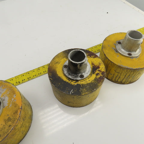 72 LB/Per 8-1/4" OD Round Steel Mounting Base W/1-15/16" Insert Lot Of 4