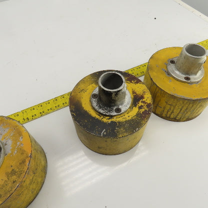 72 LB/Per 8-1/4" OD Round Steel Mounting Base W/1-15/16" Insert Lot Of 4