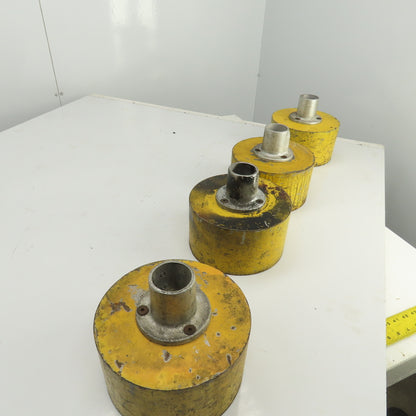72 LB/Per 8-1/4" OD Round Steel Mounting Base W/1-15/16" Insert Lot Of 4