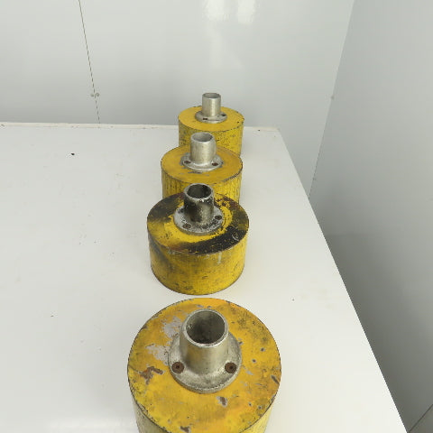 72 LB/Per 8-1/4" OD Round Steel Mounting Base W/1-15/16" Insert Lot Of 4