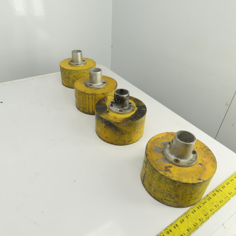 72 LB/Per 8-1/4" OD Round Steel Mounting Base W/1-15/16" Insert Lot Of 4