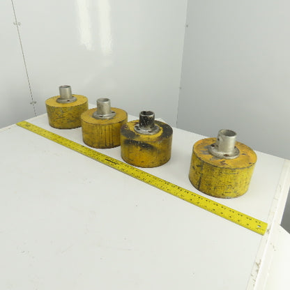 72 LB/Per 8-1/4" OD Round Steel Mounting Base W/1-15/16" Insert Lot Of 4
