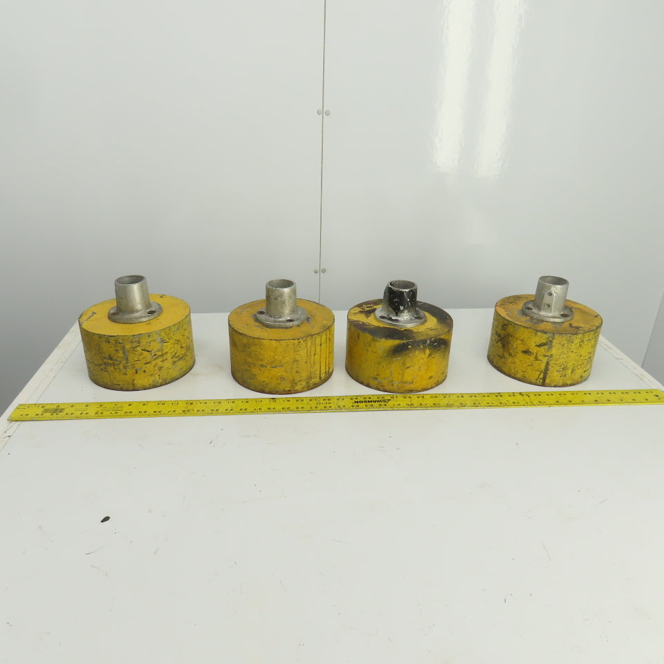 72 LB/Per 8-1/4" OD Round Steel Mounting Base W/1-15/16" Insert Lot Of 4