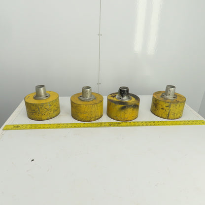 72 LB/Per 8-1/4" OD Round Steel Mounting Base W/1-15/16" Insert Lot Of 4