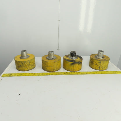 72 LB/Per 8-1/4" OD Round Steel Mounting Base W/1-15/16" Insert Lot Of 4