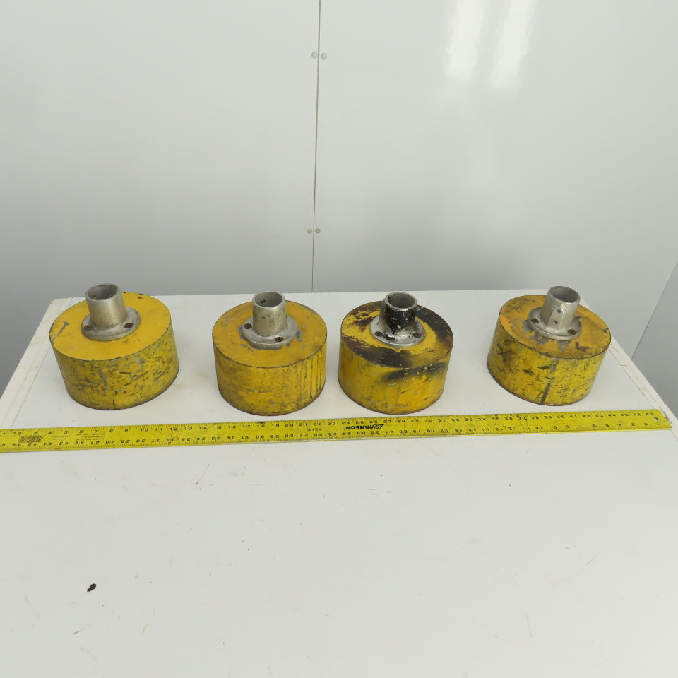 72 LB/Per 8-1/4" OD Round Steel Mounting Base W/1-15/16" Insert Lot Of 4