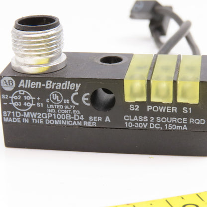 Allen Bradley 871D-MW2GP100B-D4 Inductive Proximity Sensor 10-30VDC
