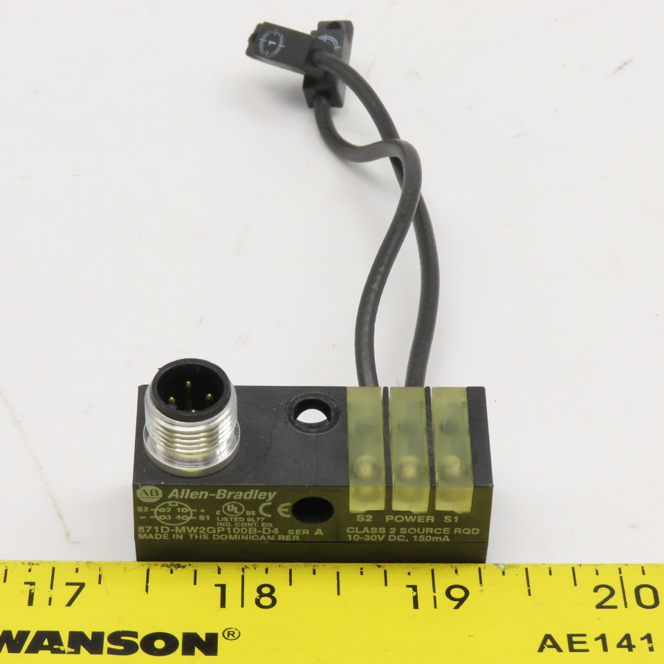 Allen Bradley 871D-MW2GP100B-D4 Inductive Proximity Sensor 10-30VDC