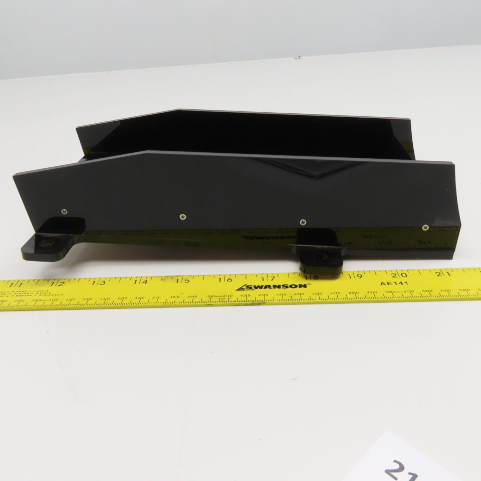 4" x 10-1/4" Long Acrylic Air Float Small Parts Discharge Loading Conveyor Ramp