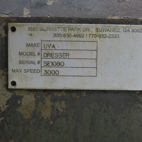 UVA Grinding Wheel Dresser 3000RPM Max From A Uvatonic 10MD 600 Cell