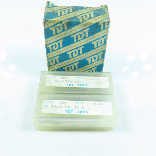 TDT Taps 77869 8-32 Thread Forming Roll Tap 2 Groove Lot of 12