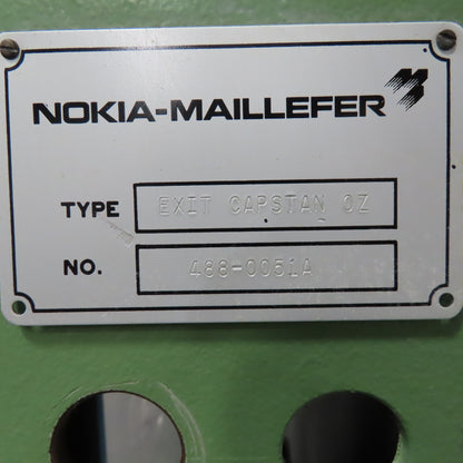Nokia Maillefer Exit Capstan 3 Wheel 250mm Take-up Catenary Arm Tensioner 180VDC