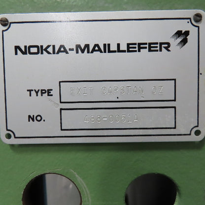 Nokia Maillefer Exit Capstan 3 Wheel 250mm Take-up Catenary Arm Tensioner 180VDC