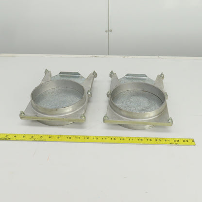 6-1/4" ID Manual Blastgate Valve 6-3/4" OD 11"OAL Lot Of 2