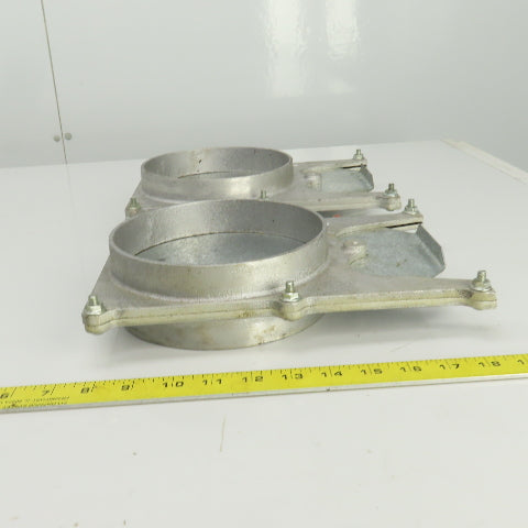 6-1/4" ID Manual Blastgate Valve 6-3/4" OD 11"OAL Lot Of 2