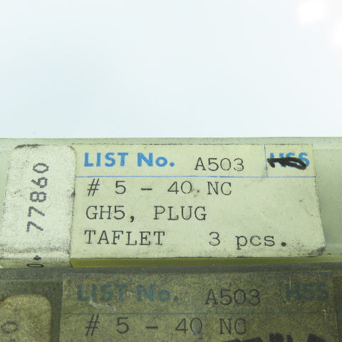 TDT Tanoi 77860 5-40 Thread Forming Roll Plug Tap GH3 Lot of 11