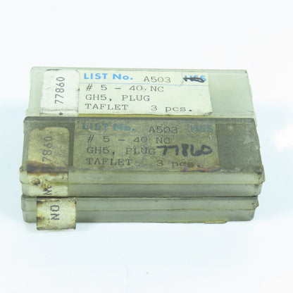 TDT Tanoi 77860 5-40 Thread Forming Roll Plug Tap GH3 Lot of 11