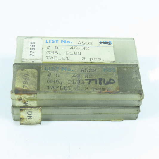 TDT Tanoi 77860 5-40 Thread Forming Roll Plug Tap GH3 Lot of 11