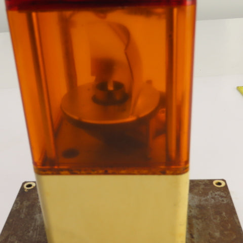 Saski KJS Patlite Cube Tower Rotating Orange/Red Warning Light 100VAC