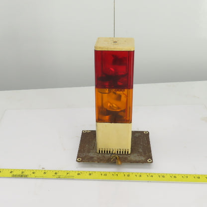 Saski KJS Patlite Cube Tower Rotating Orange/Red Warning Light 100VAC