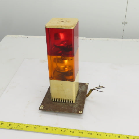 Saski KJS Patlite Cube Tower Rotating Orange/Red Warning Light 100VAC