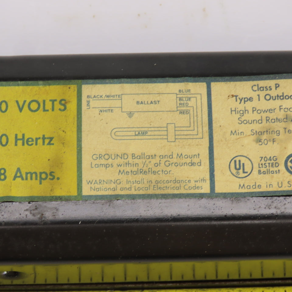 Advance Transformer R-1BP27-TP Advance Ballast 120V 60HZ 0.28A Class P Type 1