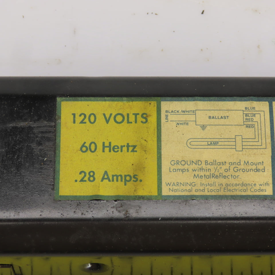 Advance Transformer R-1BP27-TP Advance Ballast 120V 60HZ 0.28A Class P Type 1