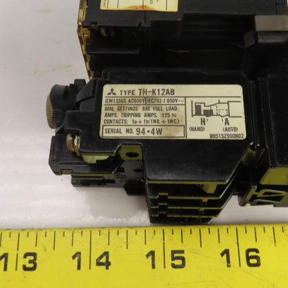 Mitsubishi SD-M11 24VDC Contactor W/TH-K12AB Thermal Overload Relay 7-11A