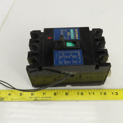 Mitsubishi NF225-CS 125 Amp No Fuse Breaker 3 Pole 600VAC