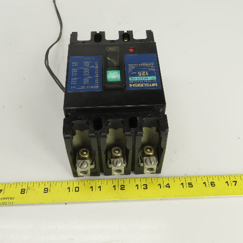 Mitsubishi NF225-CS 125 Amp No Fuse Breaker 3 Pole 600VAC
