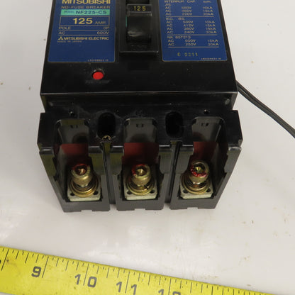 Mitsubishi NF225-CS 125 Amp No Fuse Breaker 3 Pole 600VAC