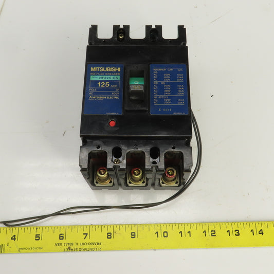 Mitsubishi NF225-CS 125 Amp No Fuse Breaker 3 Pole 600VAC