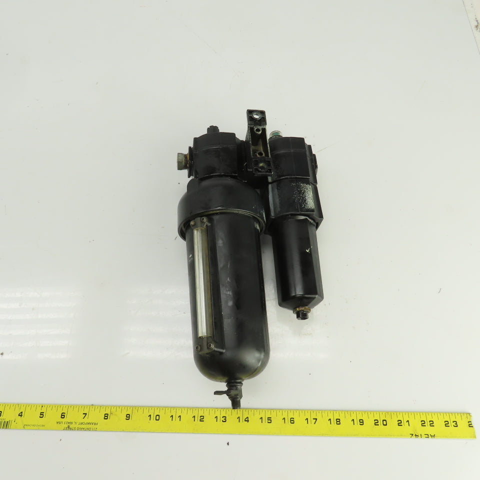 Norgren Excelon F74H-4AD-AD0 / L74M-4AP-QDN Pneumatic Lubricator/Filter 1/2" NPT
