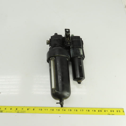 Norgren Excelon F74H-4AD-AD0 / L74M-4AP-QDN Pneumatic Lubricator/Filter 1/2" NPT