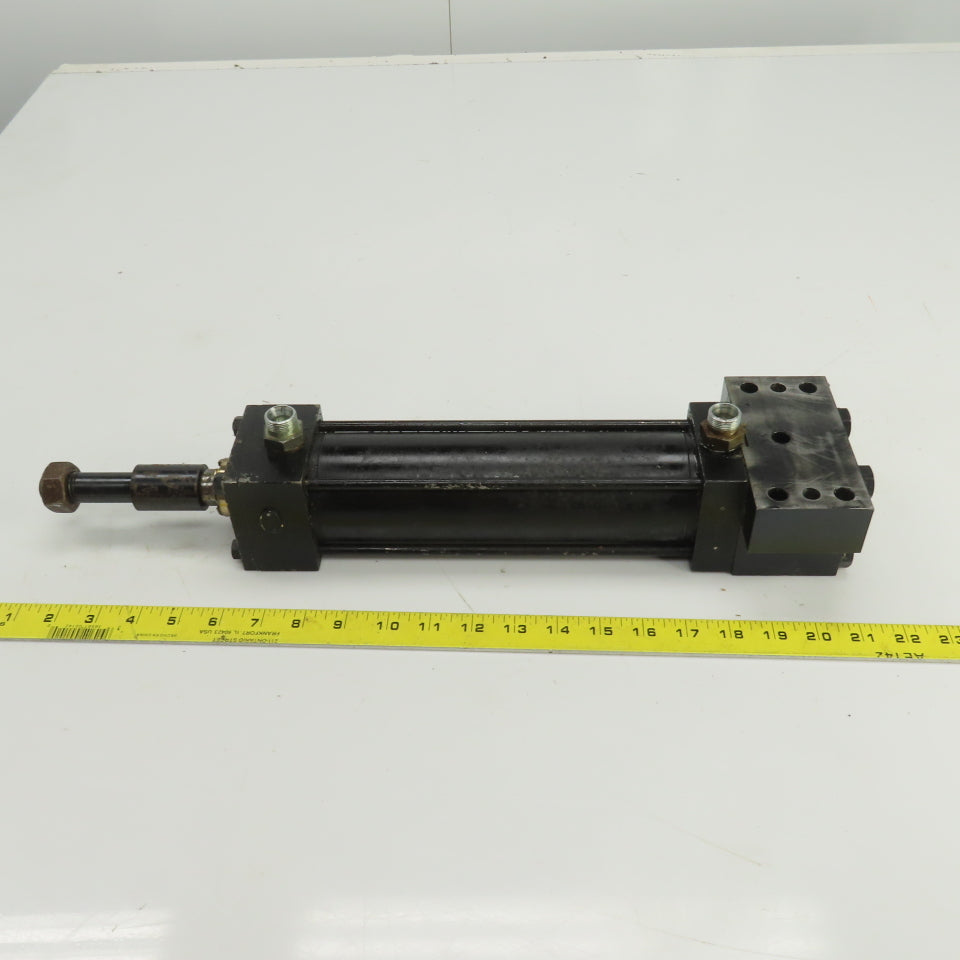 Double Acting Hydraulic Cylinder 7-3/4" Stroke 1" Rod 1-1/2" Bore Block Mount