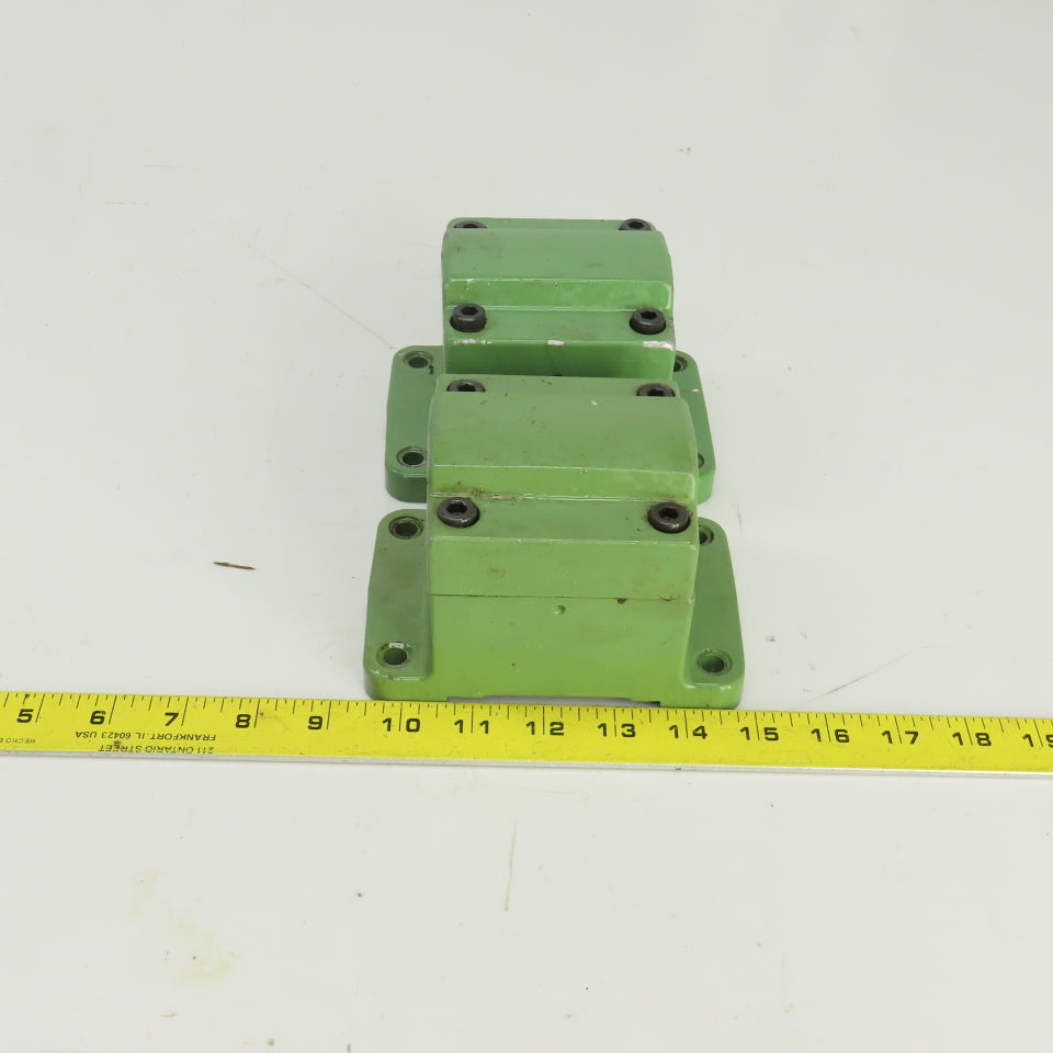 2-1/8" ID Pipe Clamping/Mounting Fixture 5-1/2" x 3-3/4" Base Lot Of 2