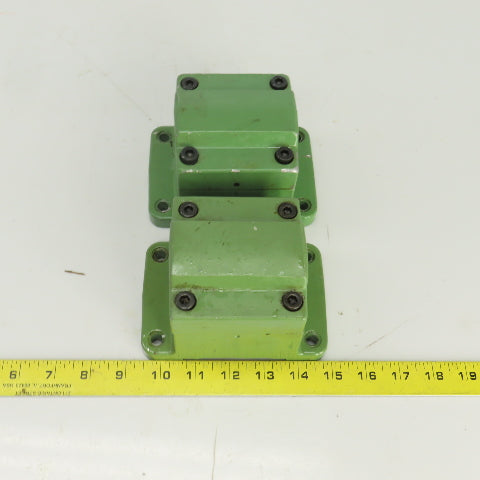 2-1/8" ID Pipe Clamping/Mounting Fixture 5-1/2" x 3-3/4" Base Lot Of 2