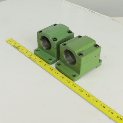 2-1/8" ID Pipe Clamping/Mounting Fixture 5-1/2" x 3-3/4" Base Lot Of 2