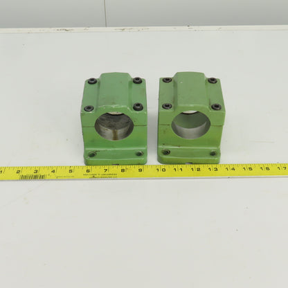 2-1/8" ID Pipe Clamping/Mounting Fixture 5-1/2" x 3-3/4" Base Lot Of 2